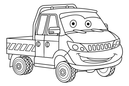 Coloriage Camion 11 – 10doigts.fr